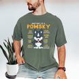 Pomsky Anatomy Dog Mom Dad Men's Comfort Colors T-Shirt Moss