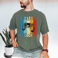 Pregnancy Announcement Dad Level Unlocked New Daddy Father Men's Comfort Colors T-Shirt Moss