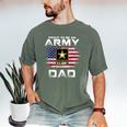Proud To Be An Army Dad With American Flag Veteran Men's Comfort Colors T-Shirt Moss