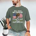 Proud Coast Guard Dad Coast Guard Graduation Dad Men's Comfort Colors T-Shirt Moss