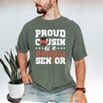 Proud Cousin Of a Football Senior 2026 Graduation Gifts Men's Comfort Colors T-Shirt Moss