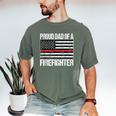 Proud Dad Of a Firefighter Fireman Parent Men's Comfort Colors T-Shirt Moss
