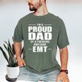Proud Dad Of a Freaking Awesome EMT Emergency Medical Men's Comfort Colors T-Shirt Moss Proud Dad Of a Freaking Awesome EMT Emergency Medical Men's Comfort Colors T-Shirt Moss