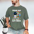 Proud Dad Of The Toughest Boy Autism Awareness Father Autism Men's Comfort Colors T-Shirt Moss Proud Dad Of The Toughest Boy Autism Awareness Father Autism Men's Comfort Colors T-Shirt Moss