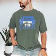Proud Dad Of Two 2019 Graduates Twin Papa Graduation Men's Comfort Colors T-Shirt Moss