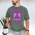 Purple In Memory Of Great Grandma Epilepsy Awareness Graphic Men's Comfort Colors T-Shirt Moss