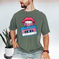Retro 80s And 90s Cassette Perfect For Nostalgia Men's Comfort Colors T-Shirt Moss