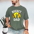 Retro Daddy Bucket Dad Softball Girl Men's Comfort Colors T-Shirt Moss Retro Daddy Bucket Dad Softball Girl Men's Comfort Colors T-Shirt Moss