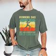 Retro Running Dad Runner Marathon Athlete Humor Outfit Men's Comfort Colors T-Shirt Moss
