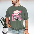 Rodeo Dad Pink Cowgirl 1St Birthday Family Matching Men's Comfort Colors T-Shirt Moss