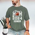 Senior Mom Class Of 2024 Football Proud Mom Graduation Men's Comfort Colors T-Shirt Moss