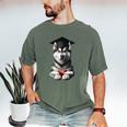 Siberian Husky Dog Graduation Cap Training School Graduate Men Women Kids Men's Comfort Colors T-Shirt Moss