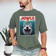 Siberian Husky Jowls Sled Dog Mom Top Alaskan Dog Dad Men's Comfort Colors T-Shirt Moss