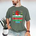 Snow Christmas Introvert Team Introverted Introvert Xmas Men's Comfort Colors T-Shirt Moss