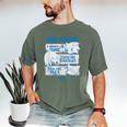 Sonic The Hedgehog Father's Day Dad Qualities Distressed Men's Comfort Colors T-Shirt Moss
