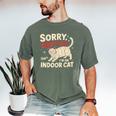 Sorry I Can't Go I'm An Indoor Cat Introvert Cat Owner Men's Comfort Colors T-Shirt Moss Sorry I Can't Go I'm An Indoor Cat Introvert Cat Owner Men's Comfort Colors T-Shirt Moss