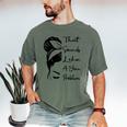 That Sounds Like A You Problem Messy Bun Introvert Raglan Baseball Tee Men's Comfort Colors T-Shirt Moss