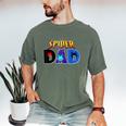 Spider Dad Shirt Birthday Fathers Day Halloween Costumes Pjs Men's Comfort Colors T-Shirt Moss