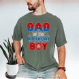 Spider Web Birthday Party Dad Of The Birthday Boy Men's Comfort Colors T-Shirt Moss