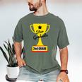 Star Graduate Second Grade Graduation Trophy Cup Men's Comfort Colors T-Shirt Moss