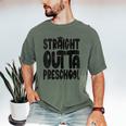 Straight Outta Preschool Graduation Cap Gown 2022 Cute Men's Comfort Colors T-Shirt Moss