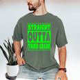 Straight Outta Third Grade Graduation Class Men's Comfort Colors T-Shirt Moss