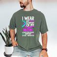 Teal & Purple In Memory Of My Mom Suicide Prevention Men's Comfort Colors T-Shirt Moss