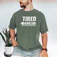 Tired Dad Club Maze Track Back 2 Sided Men's Comfort Colors T-Shirt Moss