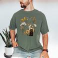Tortie Cat Owner Flowers Tortie Cat Mom Tortie Cat Dad Men's Comfort Colors T-Shirt Moss Tortie Cat Owner Flowers Tortie Cat Mom Tortie Cat Dad Men's Comfort Colors T-Shirt Moss