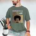 Unapologetically MSW-Ish Student Graduation Afro Men's Comfort Colors T-Shirt Moss