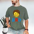 Unique Family Dad Master Builder Building Bricks Blocks Men's Comfort Colors T-Shirt Moss Unique Family Dad Master Builder Building Bricks Blocks Men's Comfort Colors T-Shirt Moss