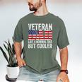 Veteran Dad Like A Normal Dad But Cooler American Flag Men's Comfort Colors T-Shirt Moss