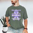 I Wear Periwinkle In Memory Of My Husband Stomach Cancer Men's Comfort Colors T-Shirt Moss I Wear Periwinkle In Memory Of My Husband Stomach Cancer Men's Comfort Colors T-Shirt Moss