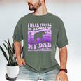 I Wear Purple In Memory Of My Dad Alzheimer's Awareness Day Men's Comfort Colors T-Shirt Moss