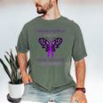 I Wear Purple In Memory For My Daughter Overdose Awareness Men's Comfort Colors T-Shirt Moss
