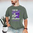 I Wear Purple In Memory Of My Husband Overdose Awareness Men's Comfort Colors T-Shirt Moss I Wear Purple In Memory Of My Husband Overdose Awareness Men's Comfort Colors T-Shirt Moss