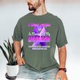 I Wear Purple In Memory Of My Husband Pancreatic Cancer Premium Tri-Blend Men's Comfort Colors T-Shirt Moss I Wear Purple In Memory Of My Husband Pancreatic Cancer Premium Tri-Blend Men's Comfort Colors T-Shirt Moss