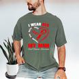 I Wear Red In My Memory Of My Mom Heart Disease Awareness Men's Comfort Colors T-Shirt Moss