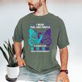 I Wear Teal And Purple In Memory Of My Nephew Men's Comfort Colors T-Shirt Moss