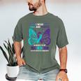 I Wear Teal And Purple In Memory Of My Son Men's Comfort Colors T-Shirt Moss I Wear Teal And Purple In Memory Of My Son Men's Comfort Colors T-Shirt Moss