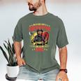 Woman Firefighter Aunt TiTi Auntie Black Graduation Men's Comfort Colors T-Shirt Moss