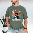 Women's Hang On Let Me Overthink Cat Coffee Retro Introvert Men's Comfort Colors T-Shirt Moss Women's Hang On Let Me Overthink Cat Coffee Retro Introvert Men's Comfort Colors T-Shirt Moss
