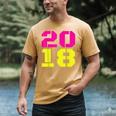 2018 Big Neon Numbers For The New Year Or Graduation Men's Comfort Colors T-Shirt Mustard