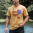 44 Biggest Fan Of Basketball Player Number 44 Dad Mom Men's Comfort Colors T-Shirt Mustard
