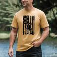 American Flag USA Patriot Boxer Dog Dad Men's Comfort Colors T-Shirt Mustard