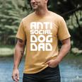 Anti-Social Dog Dad Quote For Anti Social Introvert Persons Men's Comfort Colors T-Shirt Mustard