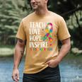 Autism Awareness Ribbon Mom Dad Kids Autistic Support Autism Men's Comfort Colors T-Shirt Mustard