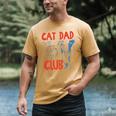 ON Back Cat Dad Club Life Is Better With Cats Father's Day Men's Comfort Colors T-Shirt Mustard
