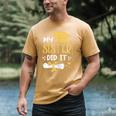 Back To School My Sister Did It Graduation Proud Sister Graduated Female X-Small Men's Comfort Colors T-Shirt Mustard