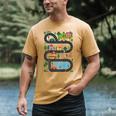 On Back Tired Dads Club Car Race Track On Dad Daddy Men's Comfort Colors T-Shirt Mustard